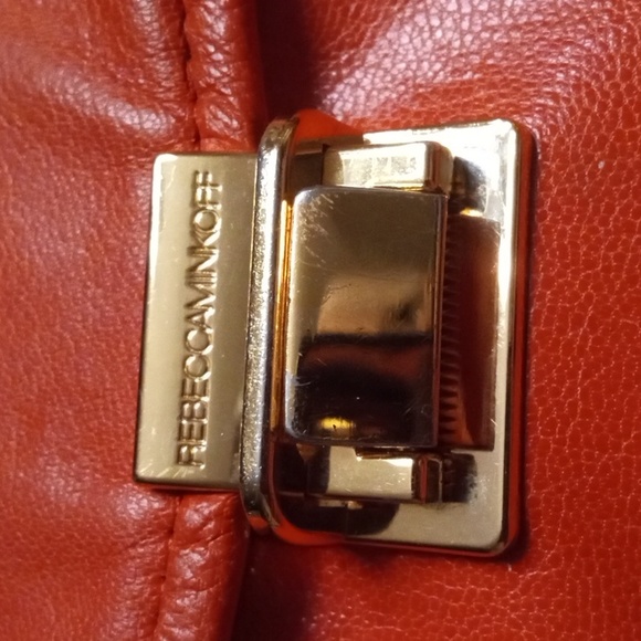 REBECCA MINKOFF Red Orange Conceal and Carry Shoulder Bag Purse. COA!! - Picture 12 of 14